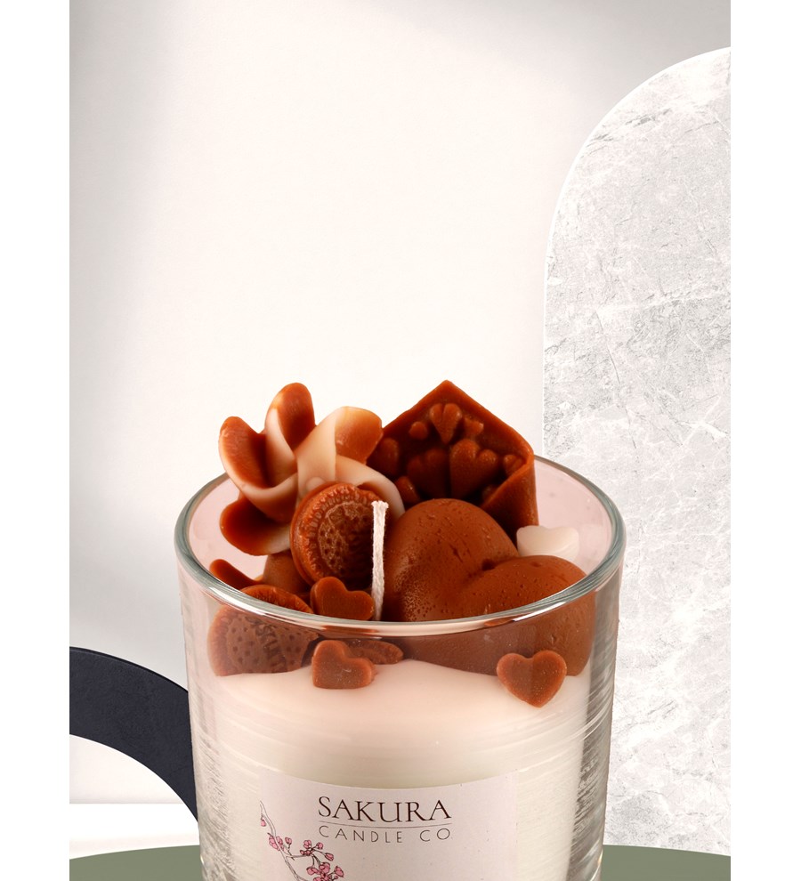 Chocolate Serisi Soya Wax Kokulu Dekoratif Mum