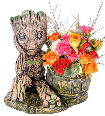 Baby Groot Serisi Mix Mini Gül Tasarım