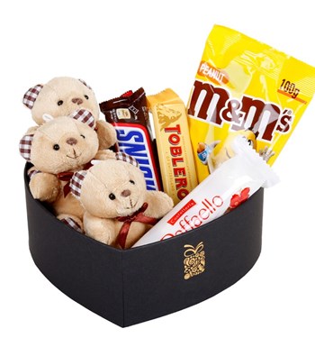 Mini Ayıcık&Çikolatalı Aşk Kutusu