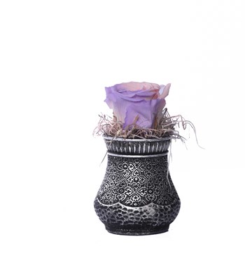 Vase in Ottoman Serisi Pembe Lila Solmayan Gül