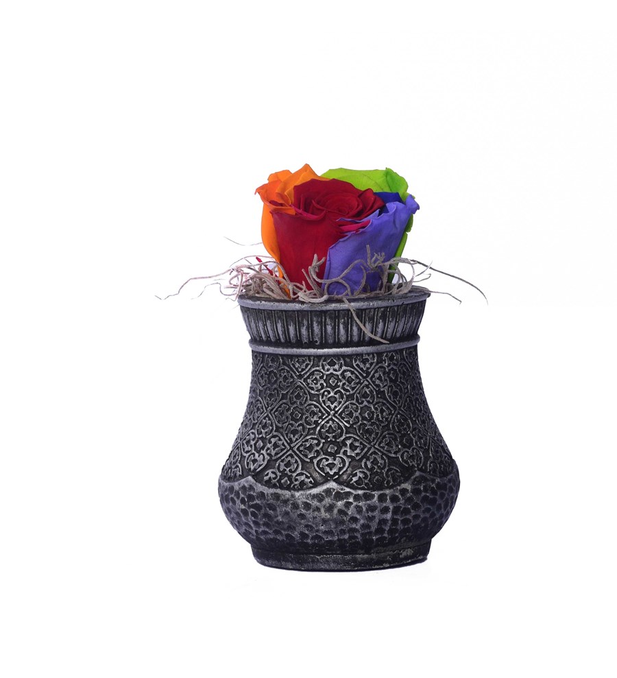 Vase in Ottoman Serisi Rainbow Solmayan Gül