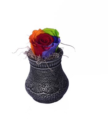 Vase in Ottoman Serisi Rainbow Solmayan Gül