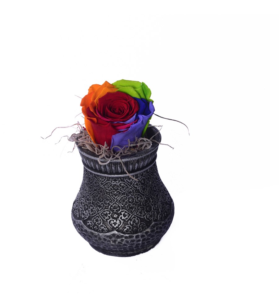 Vase in Ottoman Serisi Rainbow Solmayan Gül