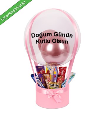 Balonlu Çikolata Kutusu v2 Pembe