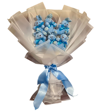 Bear Blue Bouquet