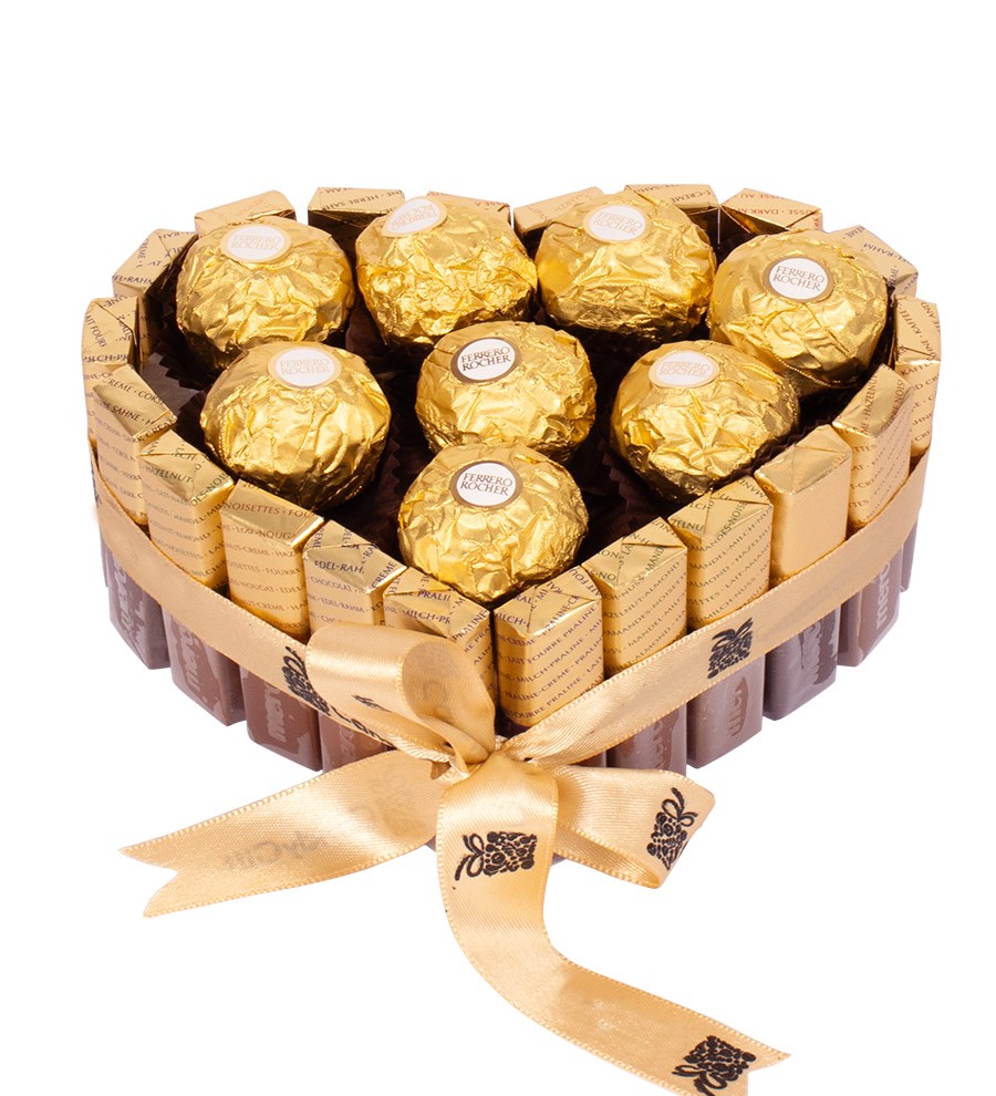 Kalp Golden Merci Serisi Rocher Çikolata