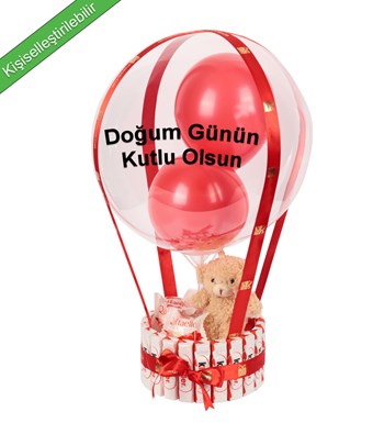 Kinder Kaplı Balonlu Peluşlu Raffaello Çikolata