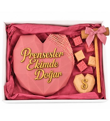 Lilyana Flowers - Pembe Kalp Pinyata Çikolata Büyük Kutu
