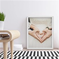 20x30 Fotoğraflı Yapışan Beyaz Çerçeve